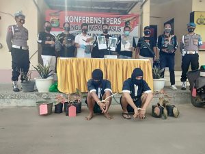 Polres Metro Tangkap Pencuri Bunga dan Ganjal ATM