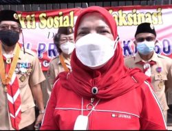 Peringatan Hari Pramuka, Kwarcab Bandarlampung Gelar Vaksinasi di Pinggir kota