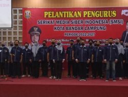 Ketua SMSI Provinsi Lantik Ketua dan Pengurus SMSI Bandar Lampung