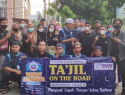 Yayasan Al Faruq dan SMSI Kota Bandar Lampung Berbagi Takjil on The road