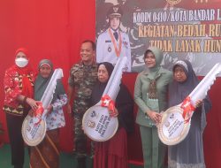 Walikota Eva Dwiana Mengapresiasi Bedah Rumah Yang di Bangun Kodim 0410/KBL