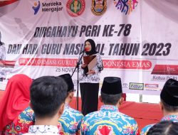 HUT PGRI Walikota Bandarlampung Himbau Guru Netral ditahun Politik