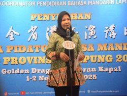 Walikota Bandar Lampung Membuka Lomba Pidato Bahasa Mandarin