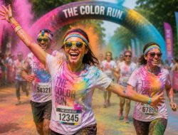 Rangkaian Kegiatan HUT Bandar Lampung Ke- 344 Pemkot Gelar Colour Run